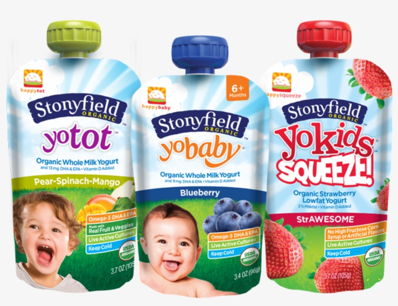 Stonyfield/happy Family Yogurt Pouches - Yogurt For Babies, transparent png download