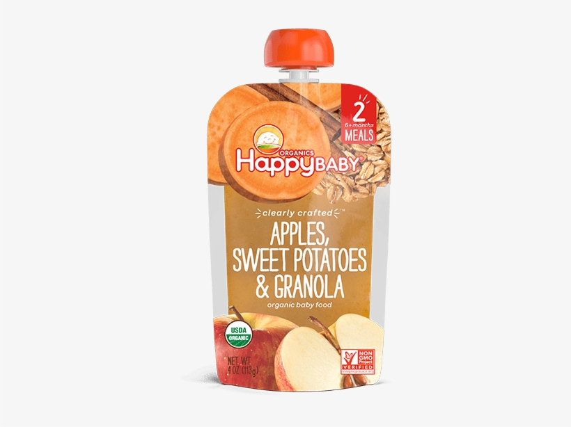 Apples, Sweet Potatoes & Granola 113g - Happy Family, transparent png download