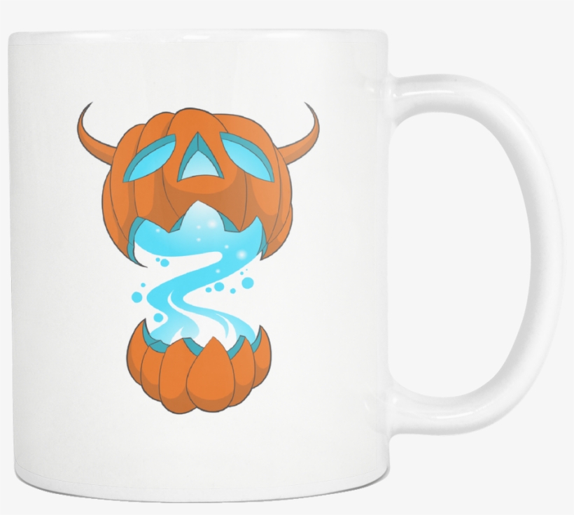 Glow Effect Pumpkin Monster Halloween Mugs - Coffee Cup, transparent png download