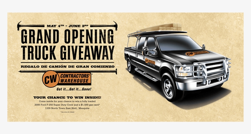 Contractors Warehouse Gas Pump Topper - Off-road Vehicle, transparent png download