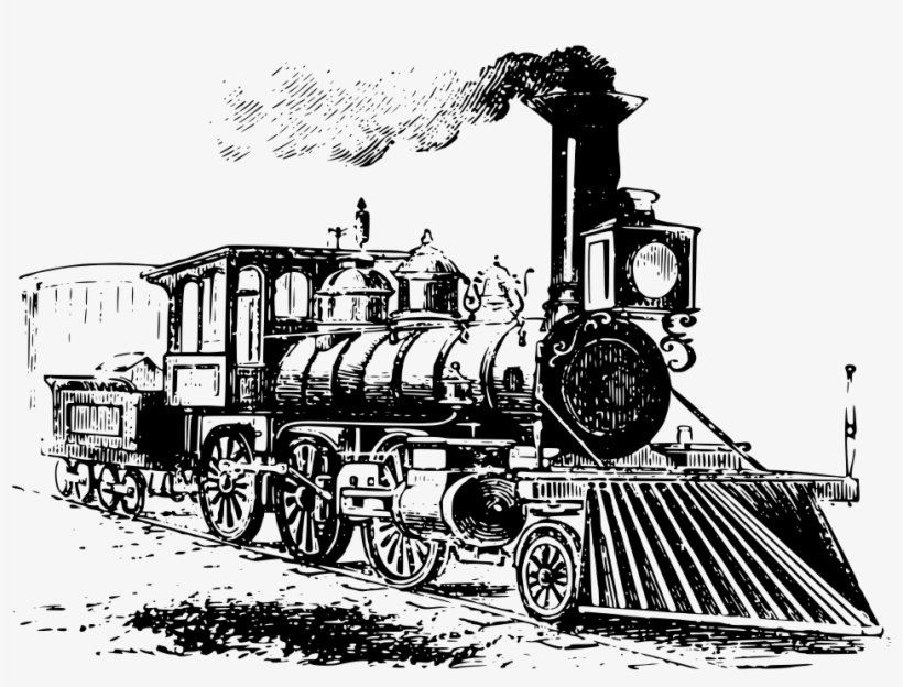 Download Png - Industrial Revolution Train Drawing, transparent png download