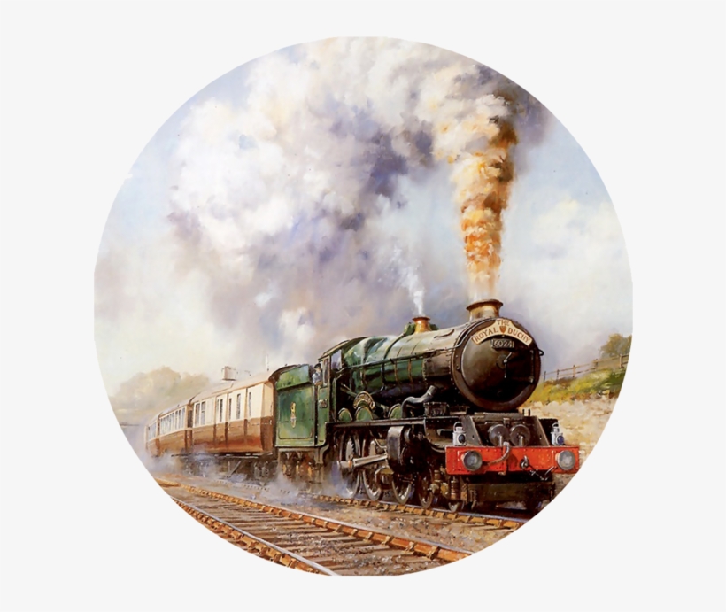 Steam Trains Of The World 4 - Steam Train Painting, transparent png download