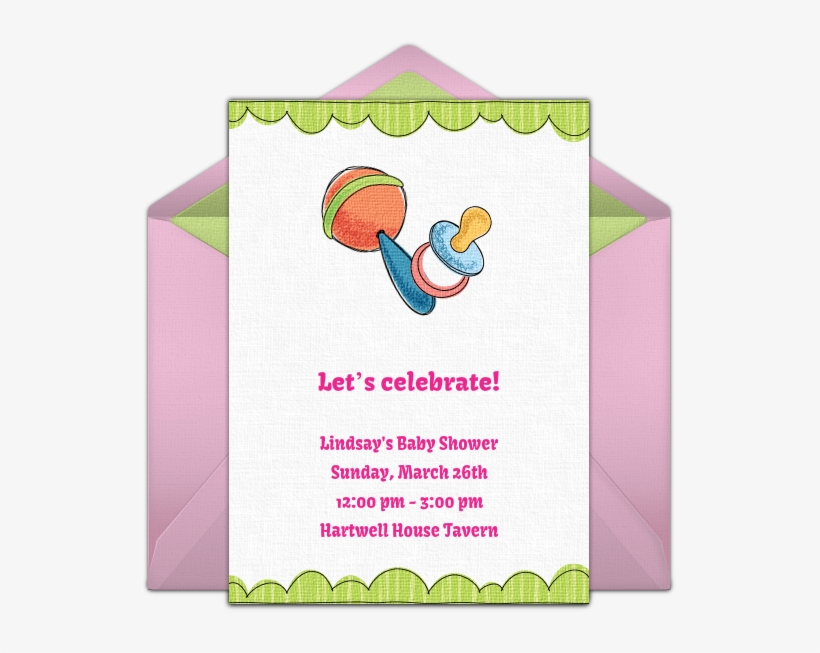 Baby Rattle Online Invitation - Yoga Invitations, transparent png download