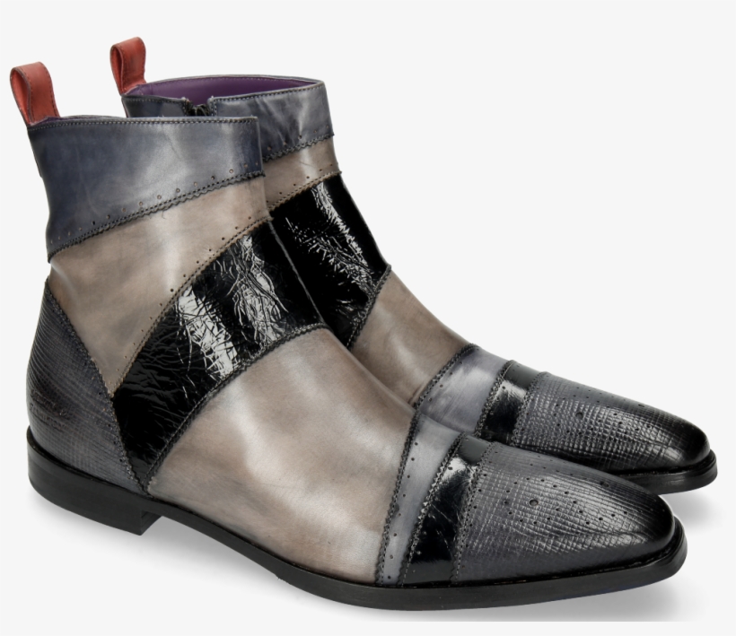 Ankle Boots Elvis 26 Skink Navy Soft Patent Oriental - Melvin & Hamilton, transparent png download