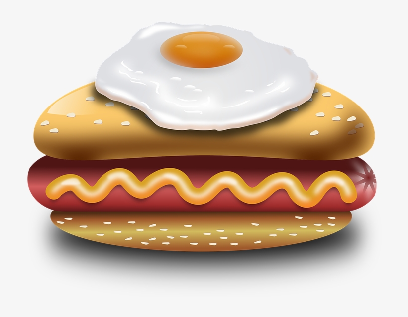 Hot Dog Egg Fried - Hot Dog, transparent png download