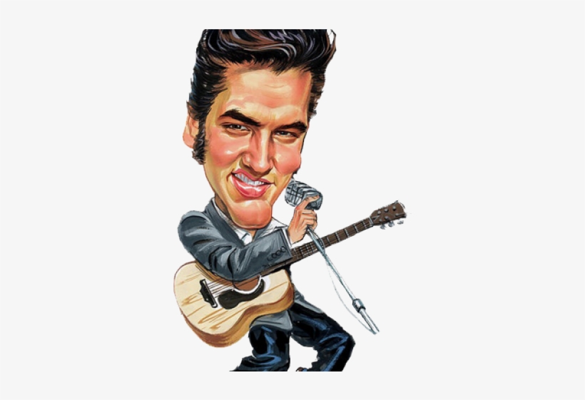 Concert Clipart Elvis - Elvis Presley Cartoon, transparent png download