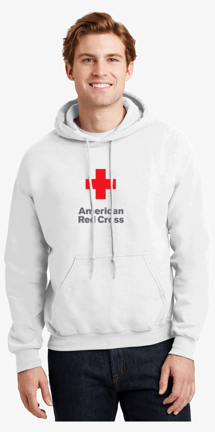 Unisex Pullover Hoodie With Arc Logo Red Cross Store - Hoodie Model Png, transparent png download