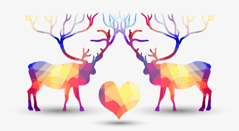 Geometry Shape Clip Art Love Vector - Ciervo, transparent png download