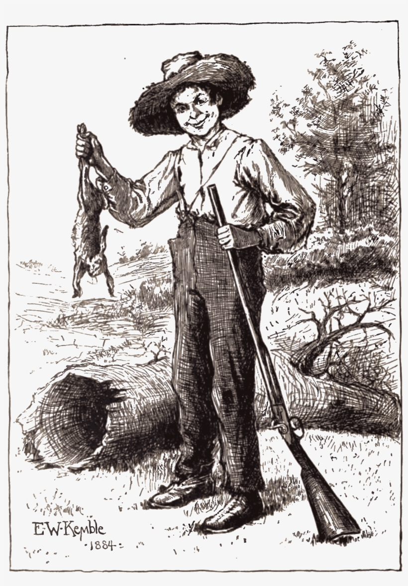 Adventures Of Huckleberry Finn 1885-frontispiece 01 - Adventures Of Huckleberry Finn, transparent png download