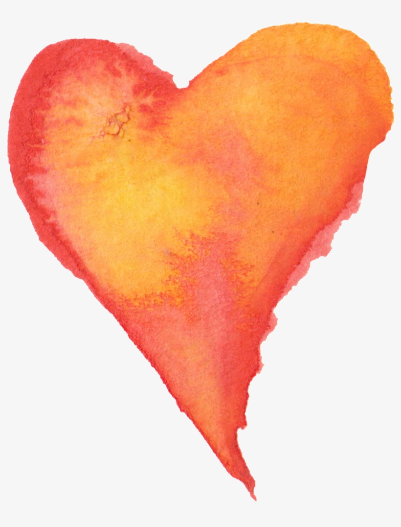 Orange Flower Heart Transparent Decorative - Heart, transparent png download