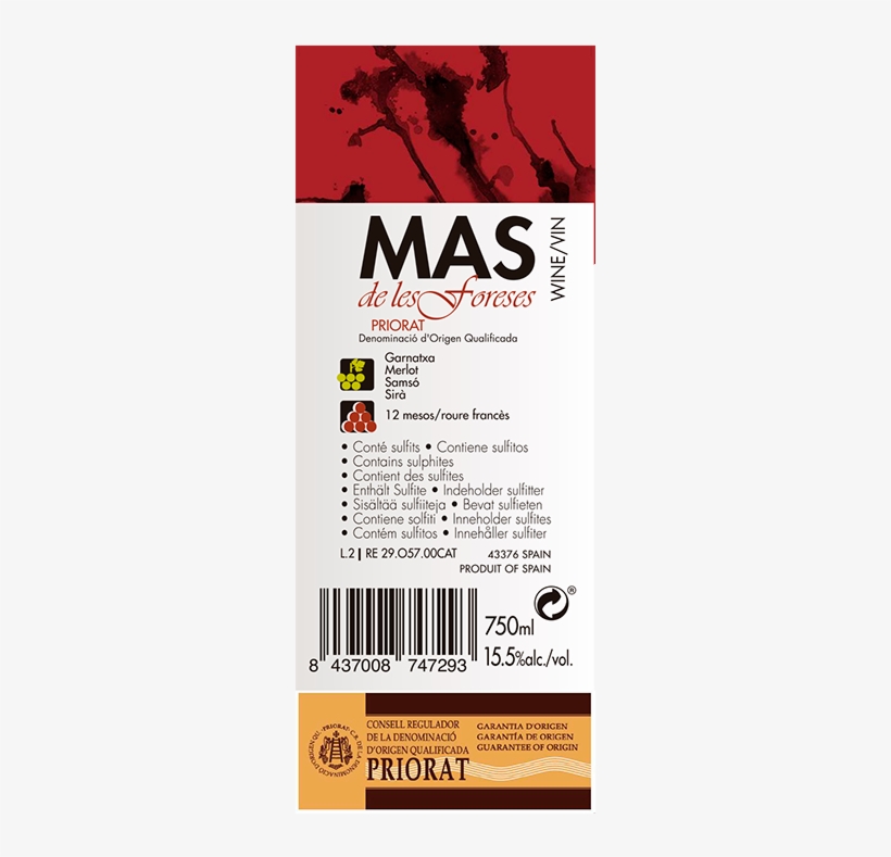 Etiqueta Mas De Les Foreses Contra - Graphic Design, transparent png download