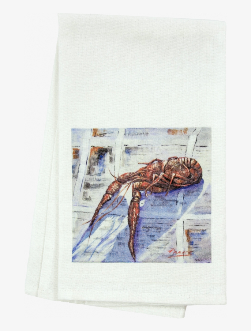 Crawfish Kitchen Towel - Crawfish Paintings, transparent png download