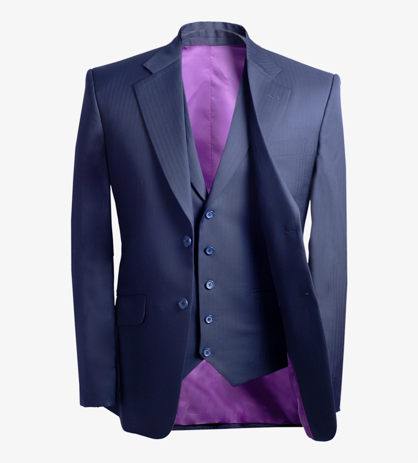 Navy Gray And Purple - Dark Purple Blue Suit, transparent png download