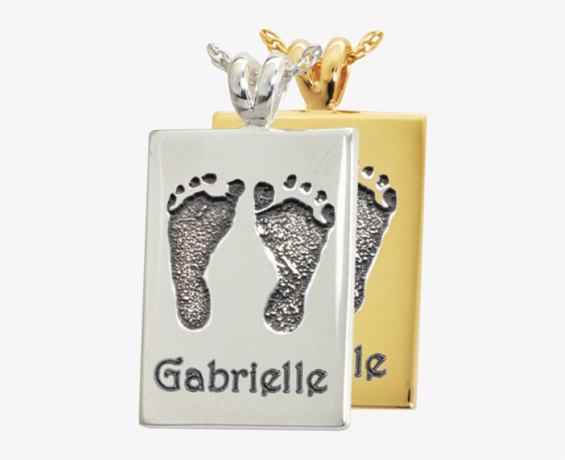 B&b Rectangle 2 Footprints Jewelry - Locket, transparent png download