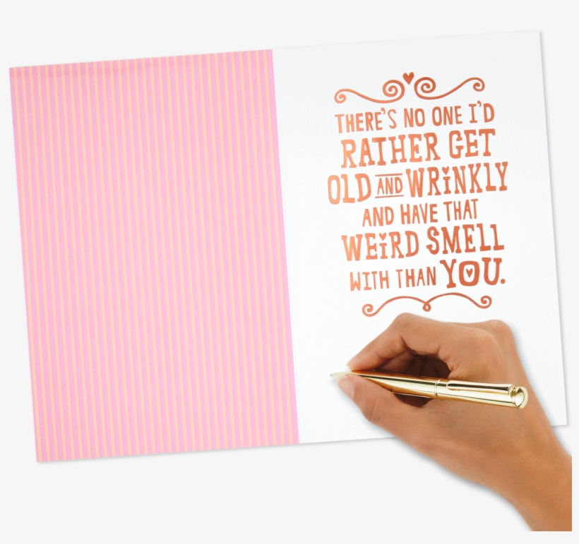 Old And Wrinkly Funny Anniversary Card - Paper, transparent png download