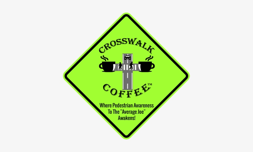 Crosswalk Coffe - Traffic Sign, transparent png download