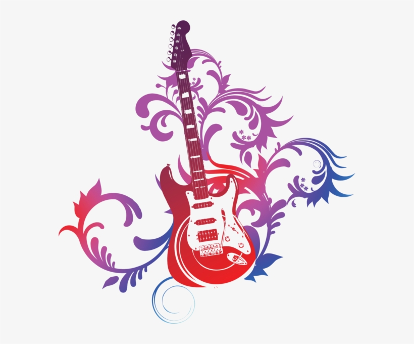 Guitar Vector - Guitar Art Vector Png, transparent png download