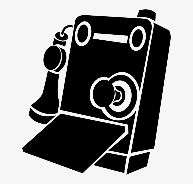 Vector Illustration Of Antique Telecommunications Device - Illustration, transparent png download