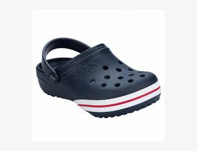 Blue Crocs With Front Line - Sneakers, transparent png download
