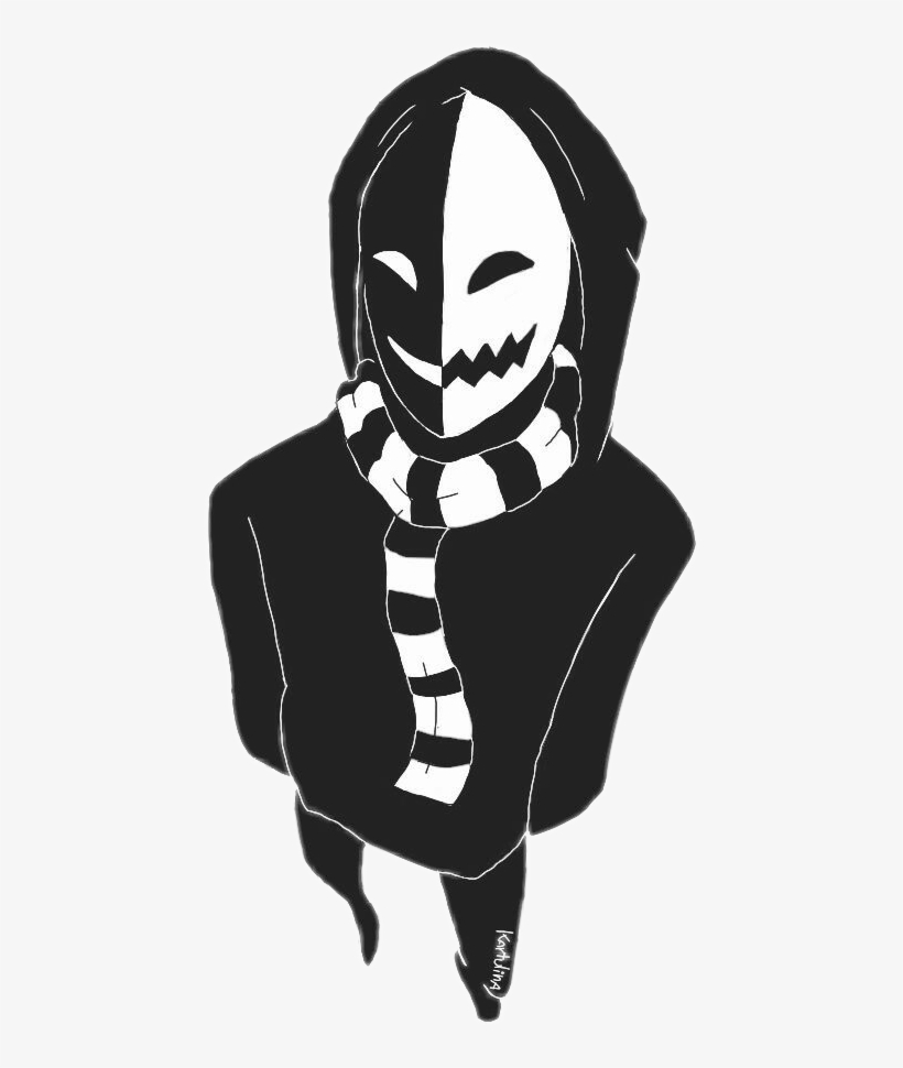 Creepypasta Kagekao Blackandwhite Mask Scary Creepy - Creepypasta Kagekao, transparent png download