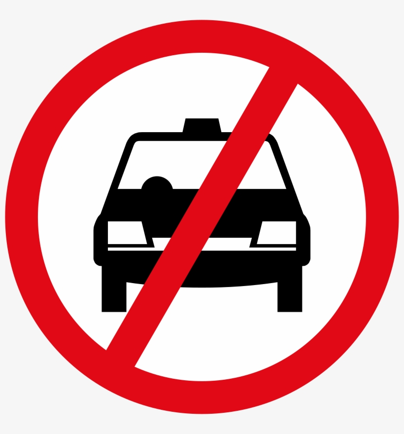 Taxis Prohibited Sign - Food With An X Through, transparent png download