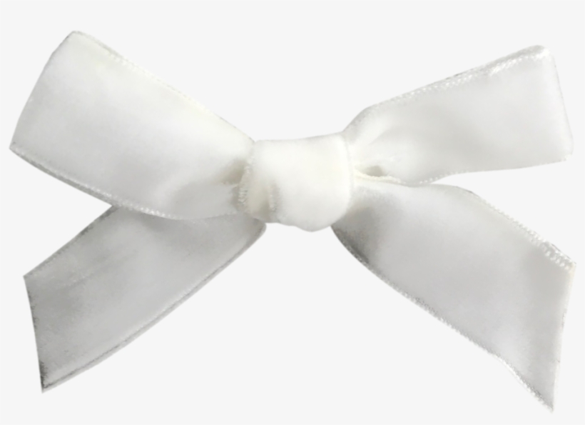 Image Of White French Velvet Bow Clip - Present, transparent png download