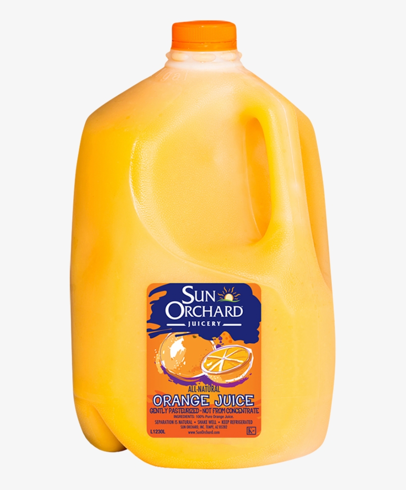 100% Orange Juice 1gl - Sun Orchard Orange Juice, transparent png download