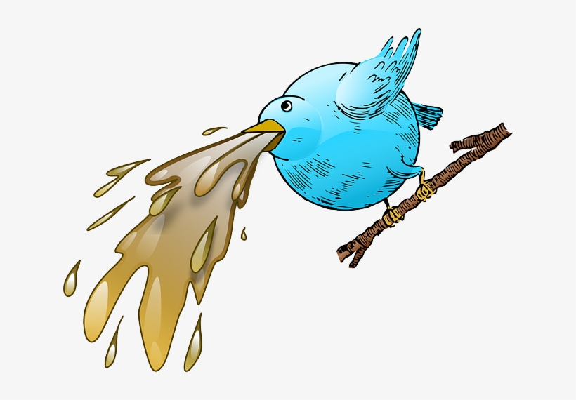 Twitter, Tweet, Bird, Social, Web, Sick, Vomit, Nausea - Vomito Png, transparent png download