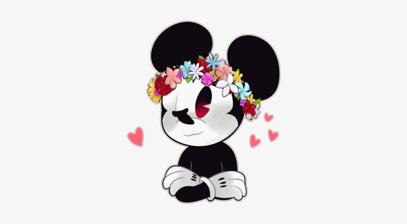 Someone Requested A Mickey With A Flower Crown, I Tried - Waste, transparent png download