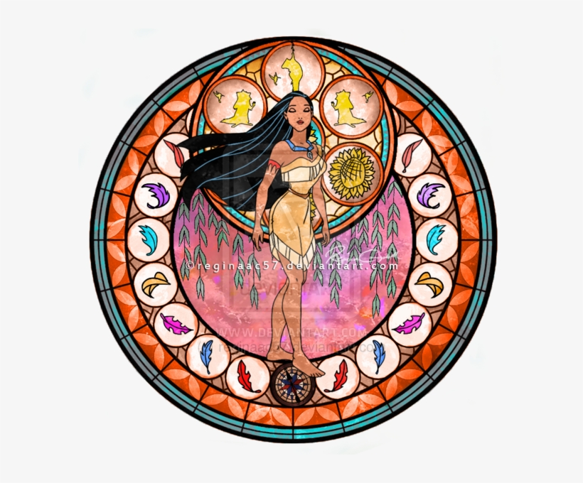 Kingdom Hearts Stain Glass By ~reginaac57 On Deviantart - Kingdom Hearts Stained Glass, transparent png download
