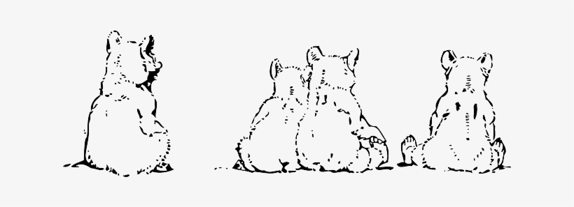 Animals, Little, Wild, Bear, Polar, Grizzly, Cub, Cubs - Black And White Clip Art Bear Cub, transparent png download