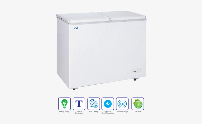 Cg Refrigerator Chest Freezer Hard Top Butterfly Door - Box, transparent png download