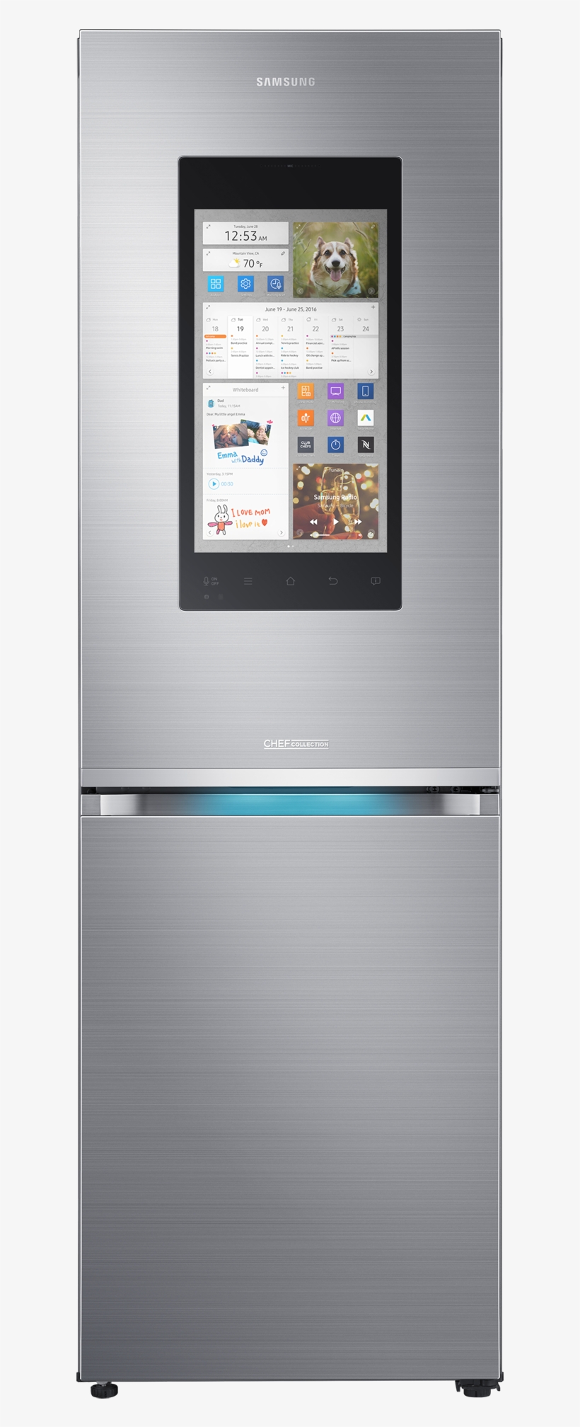 Fridge Freezer, 380l - Samsung Rb38m7998s4, transparent png download