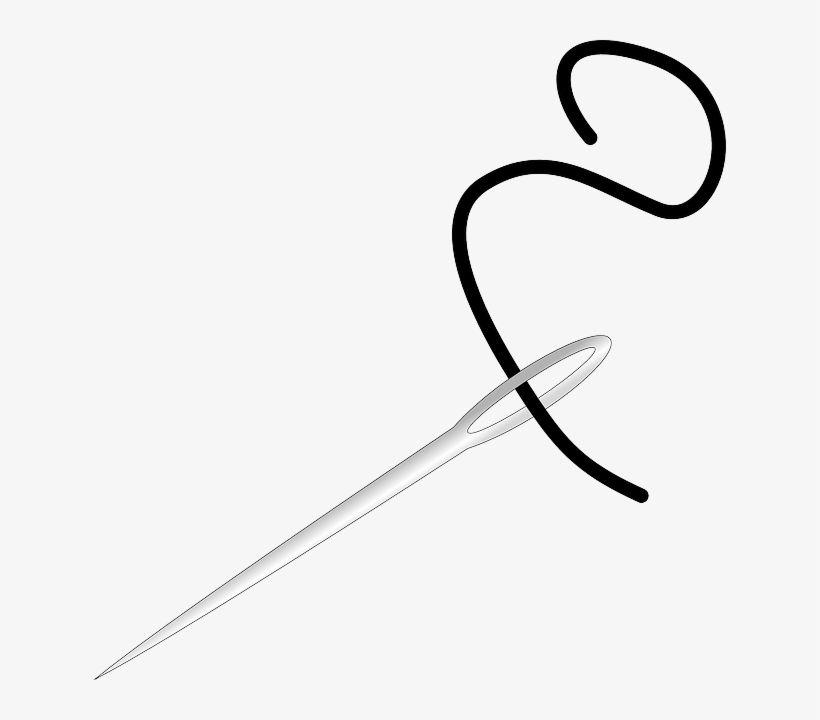 Black, Icon, White, Cartoon, Knitting, Page, Free - Needle And String, transparent png download