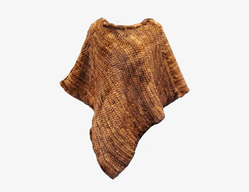 Asymmetrical Knitted Mink Poncho - Knitting, transparent png download