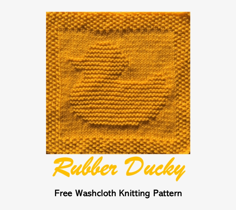 Free Knitting Pattern Rubber Ducky Washcloth Or Dishcloth - Manguun Schal, Grobstrick, Einfarbig, Blau, transparent png download