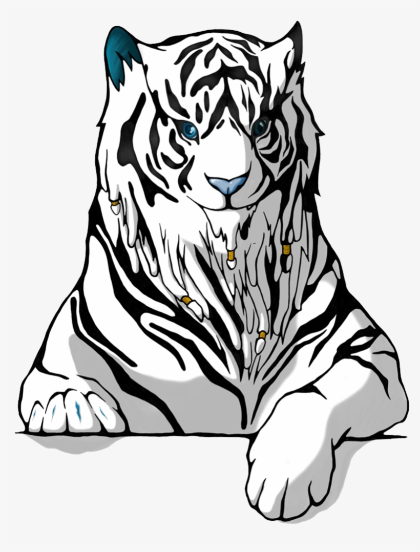 Png Download The White By Thelieutenant On Deviantart - White Tiger Drawing Png, transparent png download