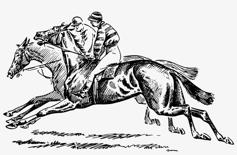 Clipart - Carrera De Caballos Vector, transparent png download