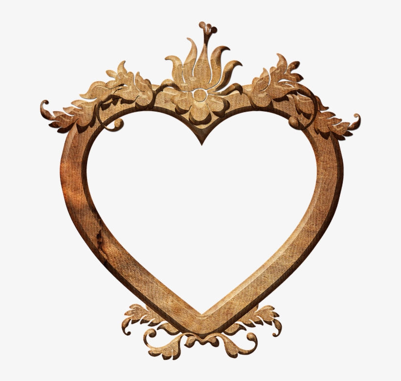 Love Frame Clipart Heart Frame - Heart Frame Wood Png, transparent png download