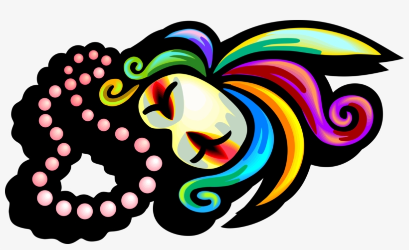 Vector Illustration Of New Orleans Mardi Gras, Shrove - Mardis Gras Ukulele Karte, transparent png download