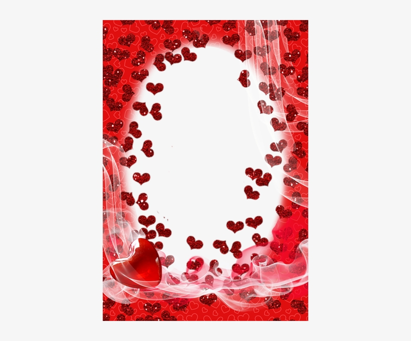 Red Frame Png Transparent Red Png Photo Frame With - Valentines Day Border Png, transparent png download