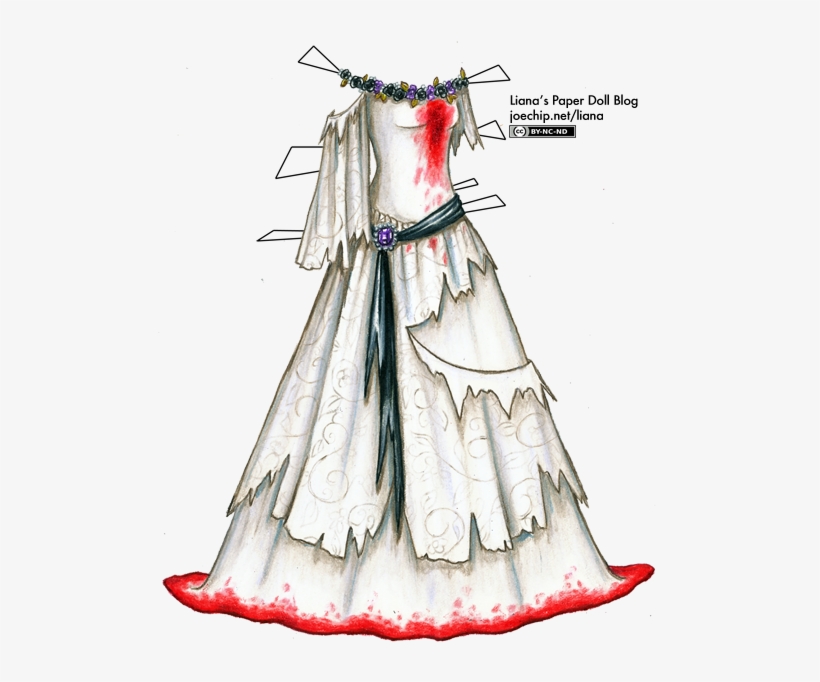 Bloodstained Wedding Gown - Dress, transparent png download