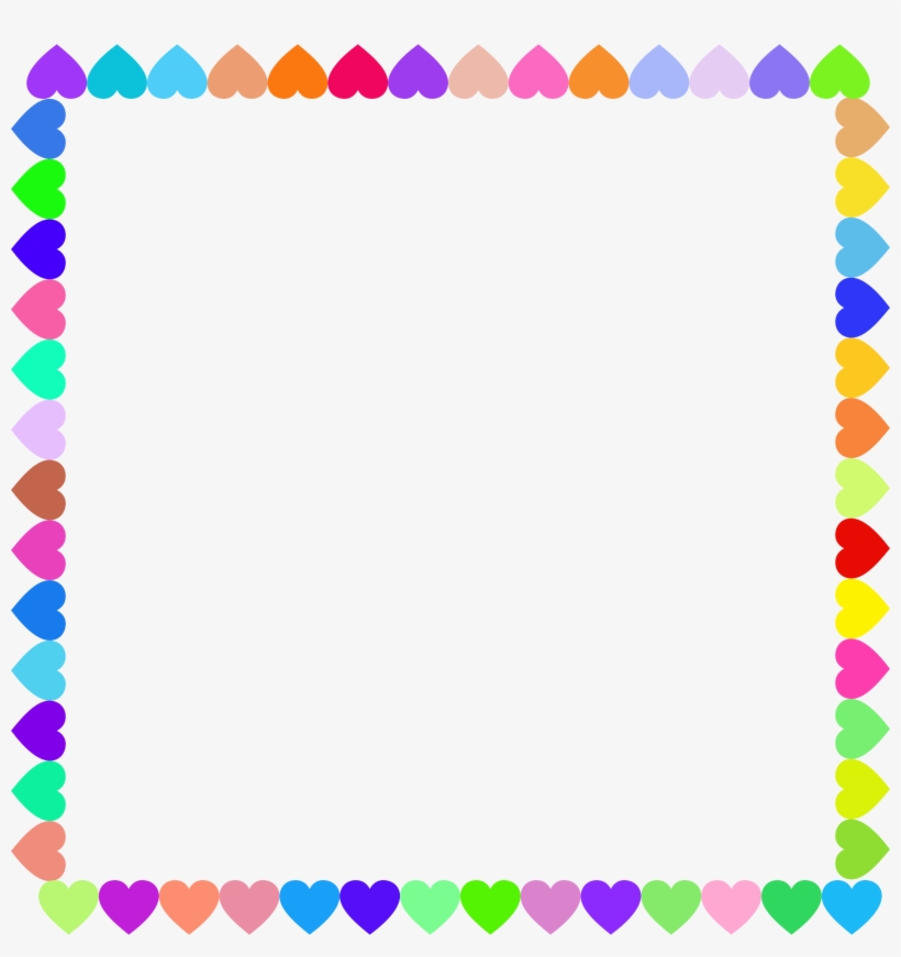 This Free Icons Png Design Of Prismatic Hearts Frame, transparent png download