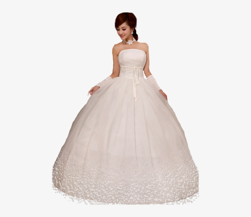 Little Bride Gown Off Shoulder, transparent png download