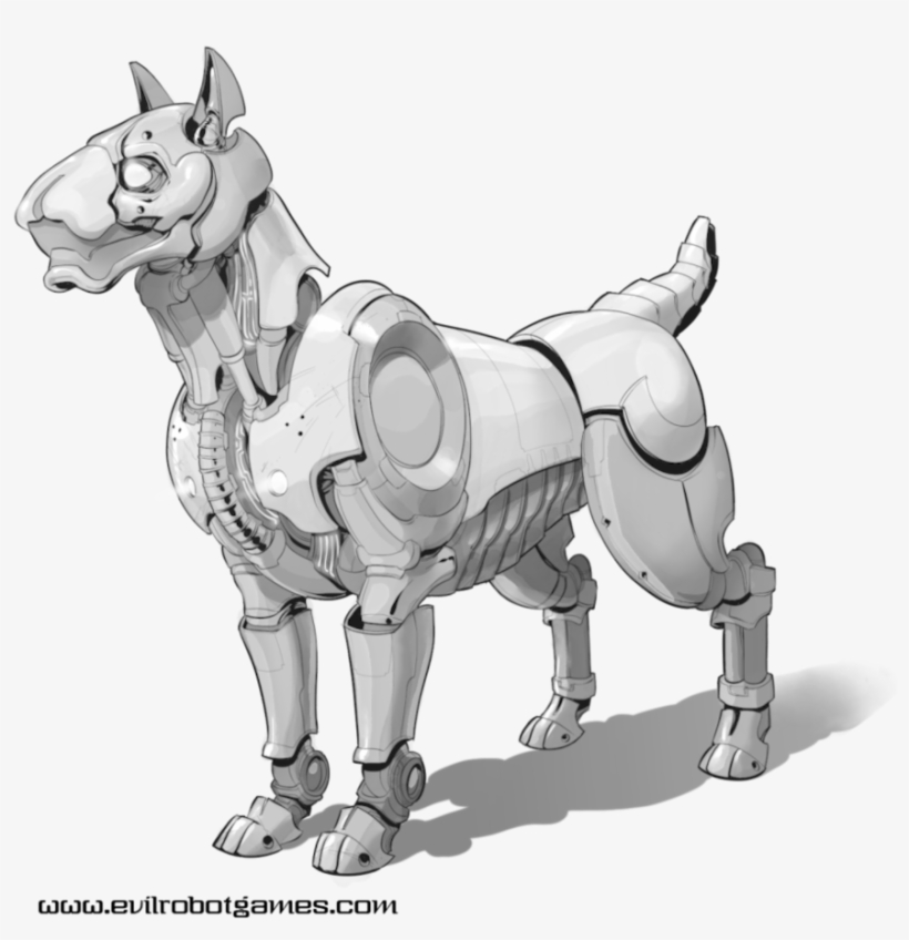 Drawing Husky Cyborg - Gato Robotico, transparent png download