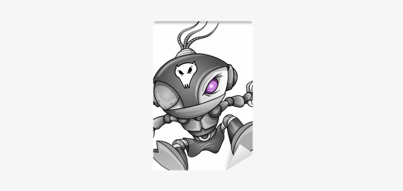 Cyborg Ninja Warrior Robot Vector Wall Mural • Pixers® - Stickers Robot Alien 50x60cm, transparent png download
