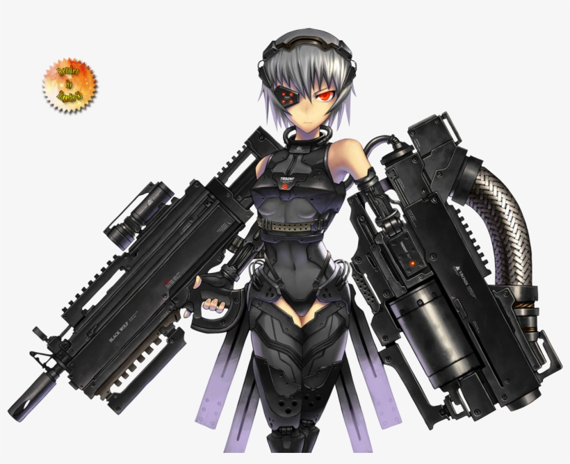 Cyborg - Hey Mangas - Anime Girls As Weapons, transparent png download