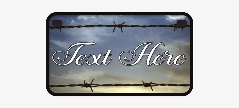 Personalized License Plate - Barbed Wire, transparent png download