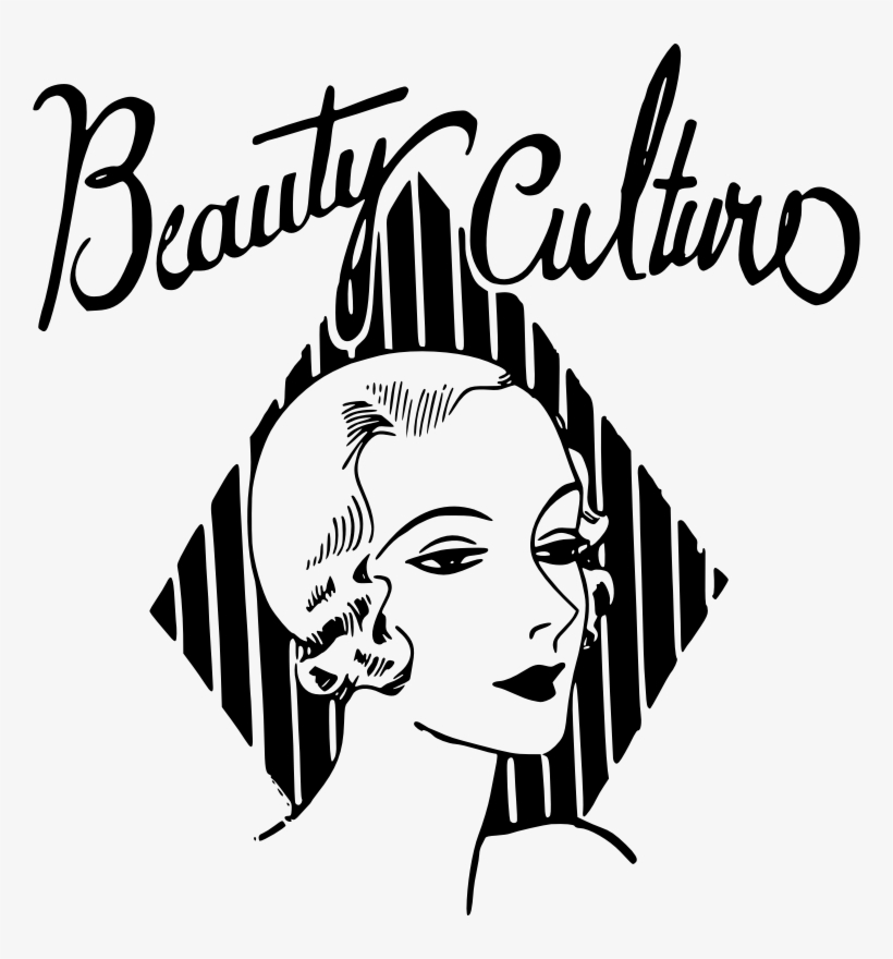 Art Deco Art Nouveau Drawing Woman - Art Deco Beauty Wall Clock, transparent png download