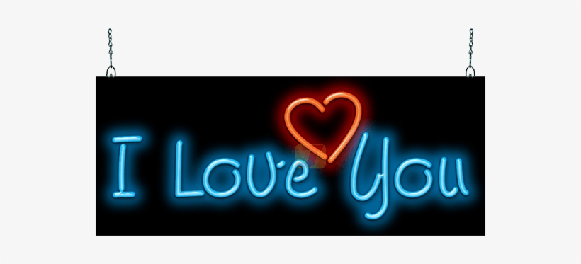 An I Love You Neon Sign From Www - North Carolina, transparent png download